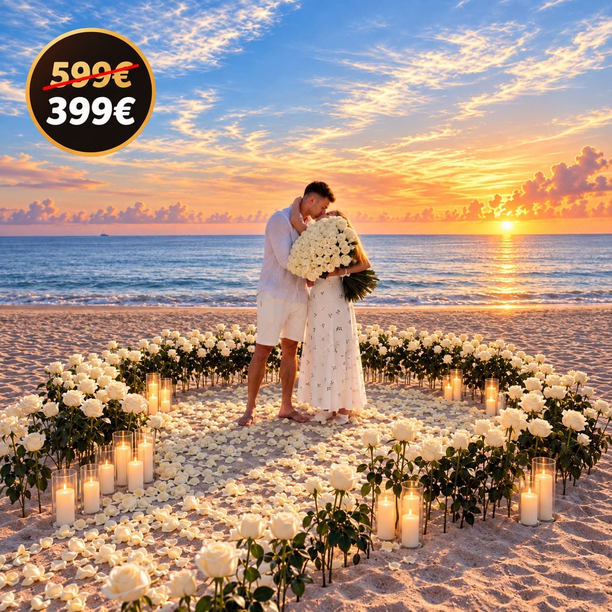 Éternité Blanche — décor pour une demande en mariage